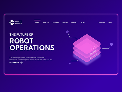 Robot Operations - Concept concept design desktop figma robots startup ui web