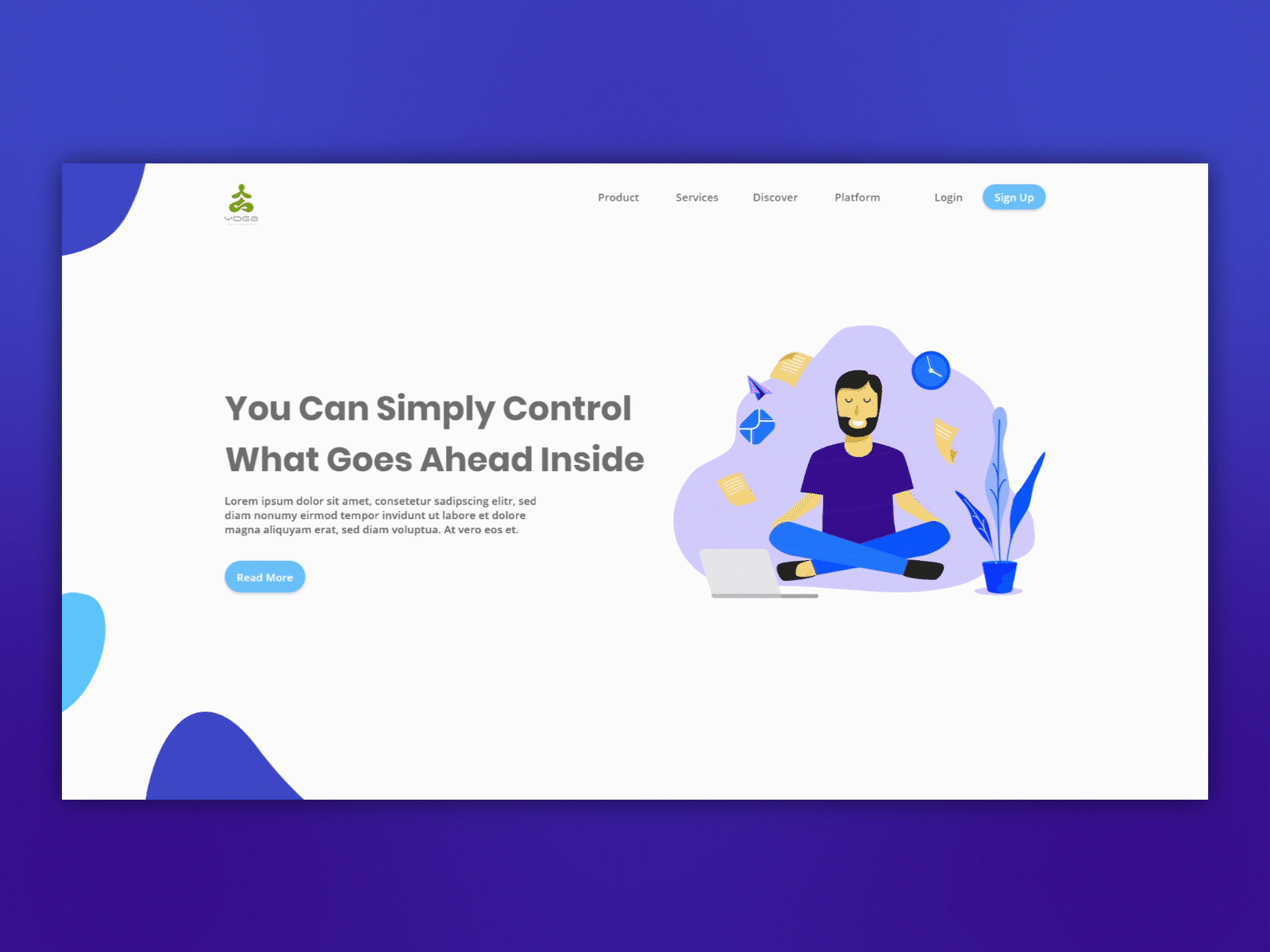 Animated Yoga Website Landing Page