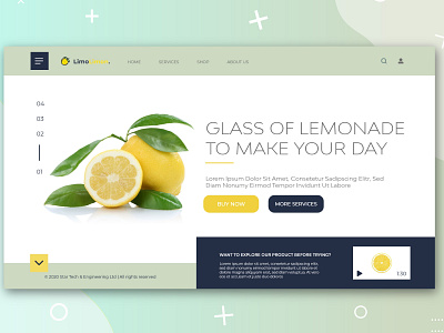 Lemonade Shop Landing UI Design Concept landing page design landingpage ui ui design ux website concept website design