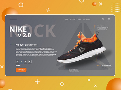 Shoe Company Website Landing Page UI Design Concept