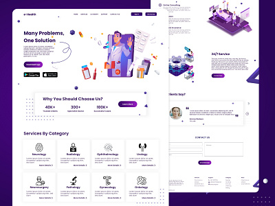 eHealth Landing Page Design Concept design landing page design landingpage ui ui design uiux design ux web ui website concept website design website uiux