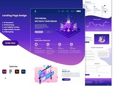 eAgency Website Landing Page Design Concept