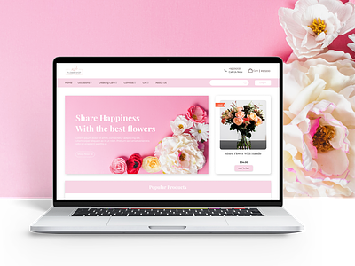 Flower Shop Website Landing Page Design Concept