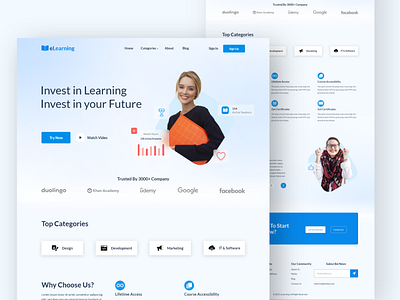 Online Course Landing Page Design Concept