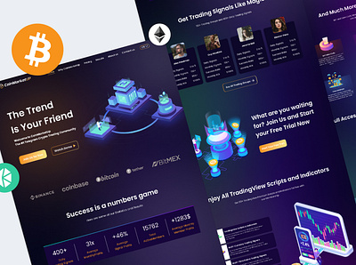 Coin Market Up Crypto Trading Website UI/UX design landing page design landingpage ui ui design ux website concept website design