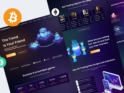 Coin Market Up Crypto Trading Website UI/UX