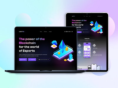 Crypto App Landing Page blockchain crypto landing page design landingpage ui ui design website design