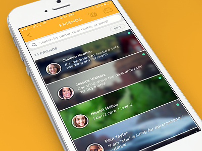 ooVoo - Friends flat iphone minimal mobile oovoo profile redesign simple ui user interface
