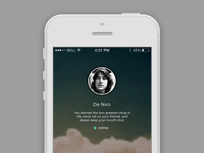 iPhone - Profile - Exploration Design fold interaction interaction design ios7 iphone profile swipe ui user user interface