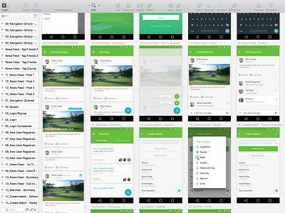 Sketch Fun android flat gold green material mobile native sketch ui
