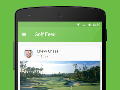 Material Golf App android flat green material mobile native sketch ui