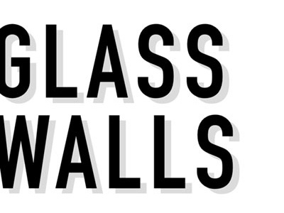 Glass Walls Logo black and white branding din condensed glass walls good type lockup logo personal project shadow type exploration typography vulnerability