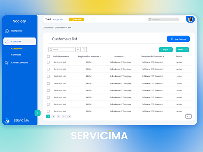 Society Management Dashboard UI Concept admin behance dashboard data table design dribbblers flat design interface management material side nav ui userinterface ux web web design