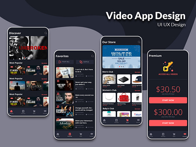 Video App Design । UI UX Design app app design app mobile app ui app ux landing page mobile app mobile app design mobile ui mobile ui ux mobile uiux mobile ux ui trends uiux uiux design video video app