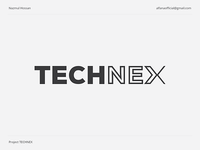 TECHNEX - Logo Design brand identity branding logo logo design logo identity logo mark logotype minimalist modern logo nazmulhossan26 tech logo technex text logo wordmark