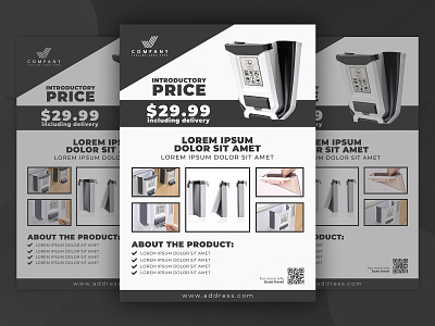 Product A4 Flyer Design Template a4 advertising bin booklet brochure business catalog company editorial flyer layout leaflet magazine modern poster presentation print product template unfold