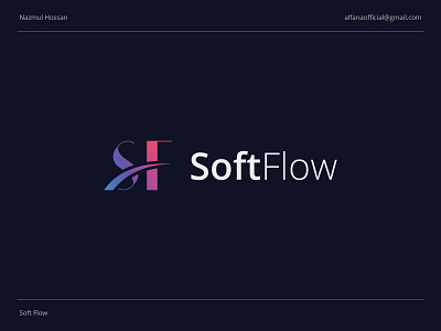 SoftFlow - Logo Design brand identity branding creative logo design design flow gradient it logo logo design logo identity logotype modern modern logo monogram science sf software system tech technology