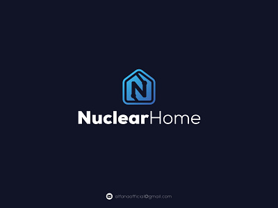 Nuclear Home Logo Design automation brand identity branding creative logo design gadget home iot it logo logo design logo identity logotype modern logo n monogram nuclear smart software system tech technology