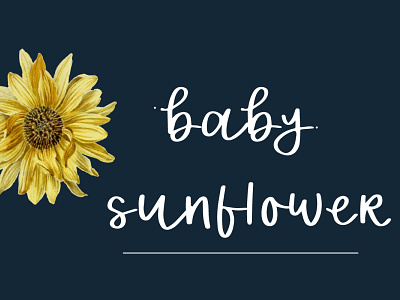 baby sunflower font cute font handlettering font handwriting font handwrittenfont modern calligraphy stylish font sunflower font