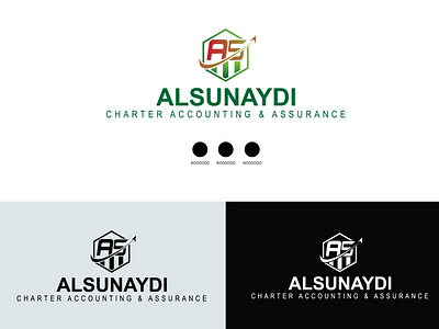 AS letter logo for accounting   finance company