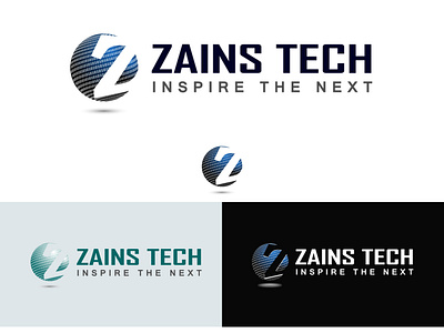 3d 'Z' tech company Branding logo card letter head cover design