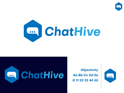 Chat Hive Logo branding chat chat hive chat logo chathive chatting logo message modern logo sms text