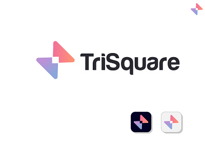 Square triangle mixed logo
