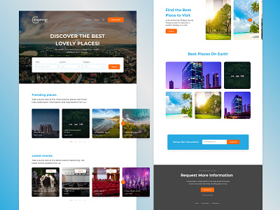 Events/Tourist Landing Page design landing page ui ui ux