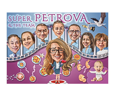 Super Petrova & the Team caricatura