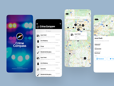 App for checking crimes android app app design careful check crime ios mobile ui ux warning