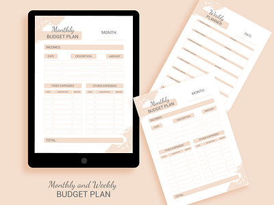 Planner budget monthly and weekly budget monthly planner shedule weekly