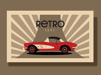 Illustration car retro car graphic design illustration retro taxi vector