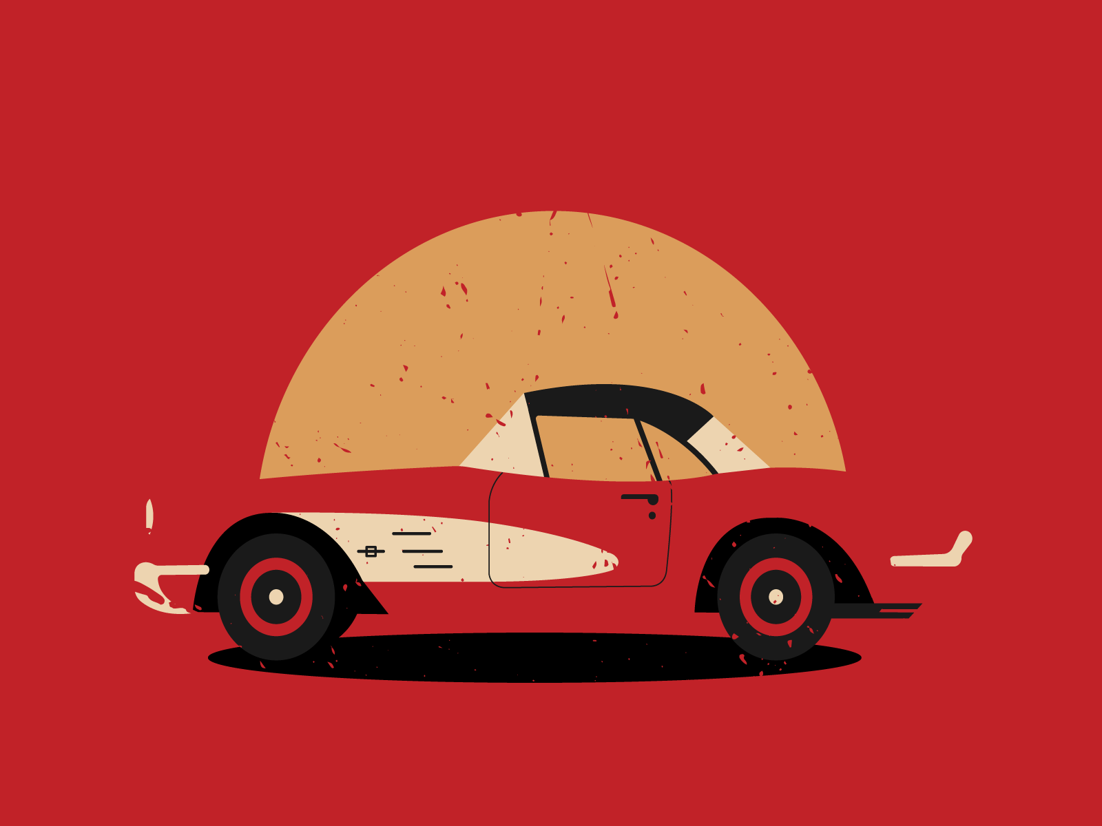 Illustration Car Retro By Katerina Karikh On Dribbble