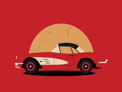 Illustration car retro