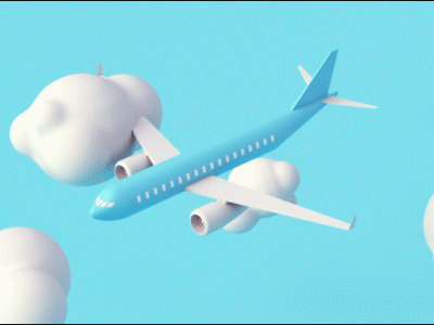 Boeing Vaccine 3d 3d art aeroplane animated gif cinema4d cloud covid gif illustration lowpoly plane sky vaccine vaccines