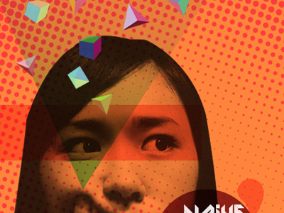 "Naïve. Super" dots pattern popart think triangle