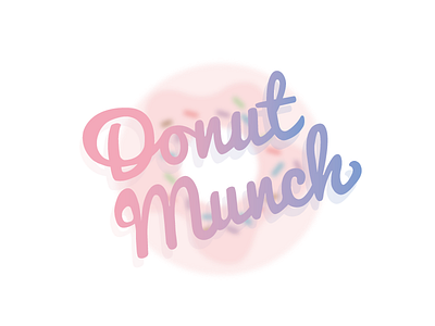 Donut Munch donut font graphic icon illustration logo typography