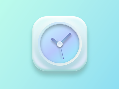 A pretty way to tell time :) bright clean clock graphic icon illustration ios7 sketch time