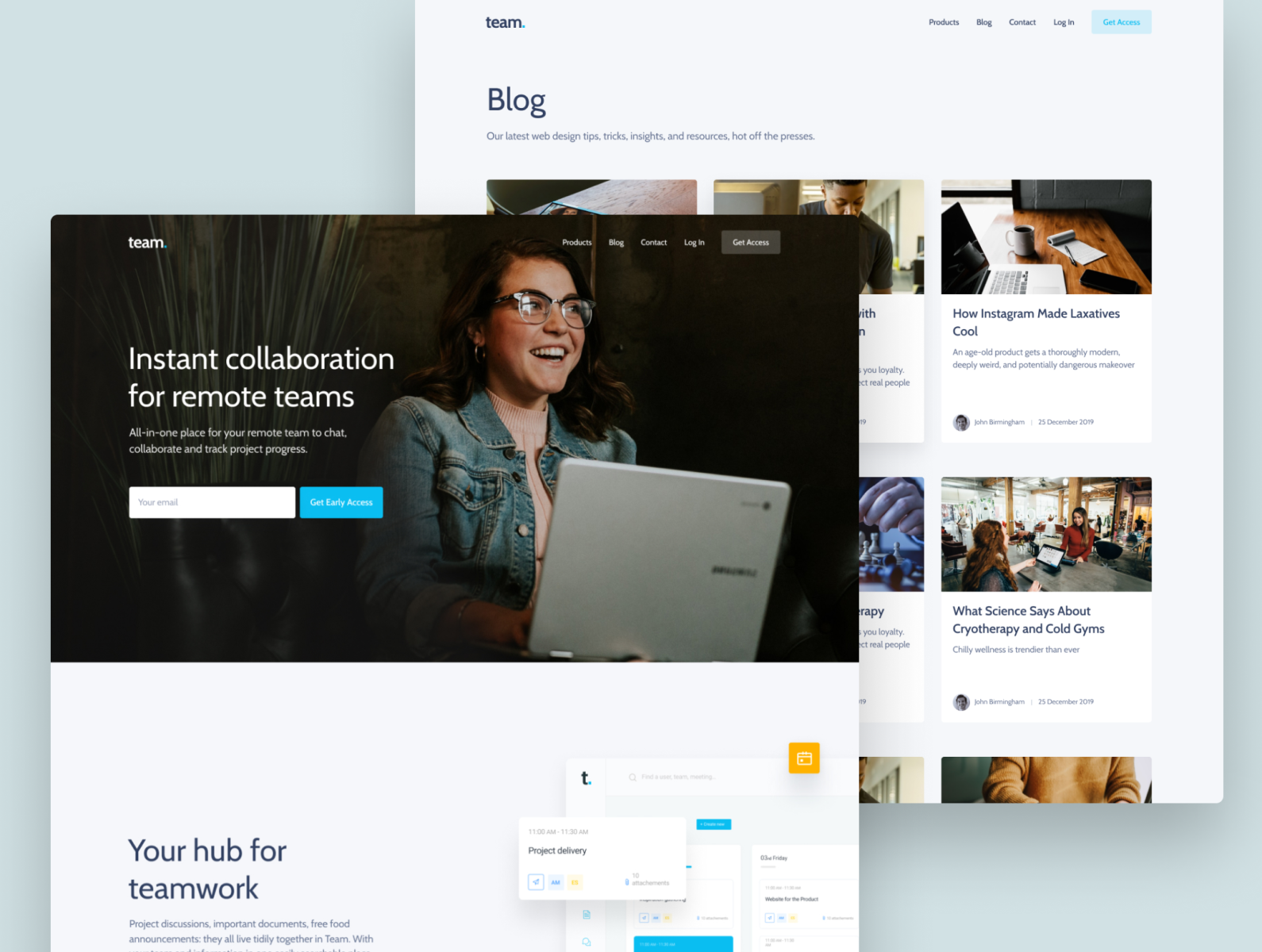 Modren landing page design for collabration app via figma by albtool on ...