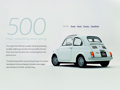 (Fiat) 500 error page