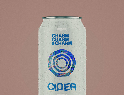 Charm! Cider! acrylic painting beer can design branding drinks can graphic design graphic designer package design painting product design typography