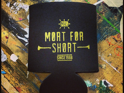 Old nickname on a koozie screenprint arvil koozie logo mortforshort sans screenprint