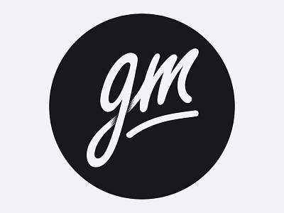 Greg Mionske Monogram brand gm halftone letters logo monogram type
