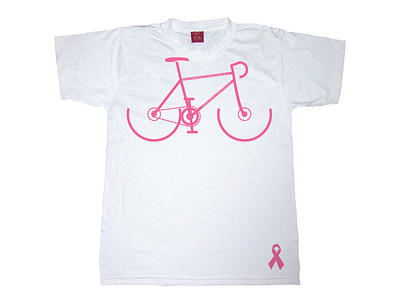 More subt(it)le bike breast cancer design screenprint shirt