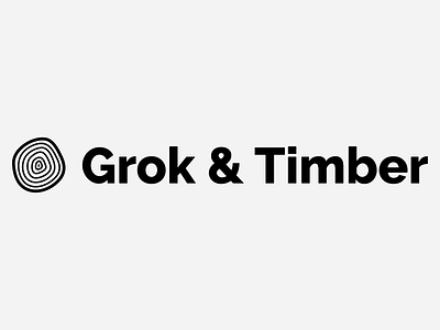 Grok & Timber brand grok logo mark rings timber tree