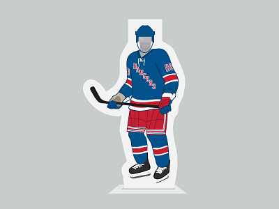 Rangers cardboard cutout new york rangers vector