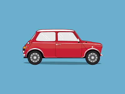 1975 Classic Mini illustration mini vector