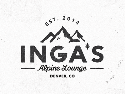 When vintage logos attack! brand denver ingas logo mark mountains restaurant retro texture type typography vintage