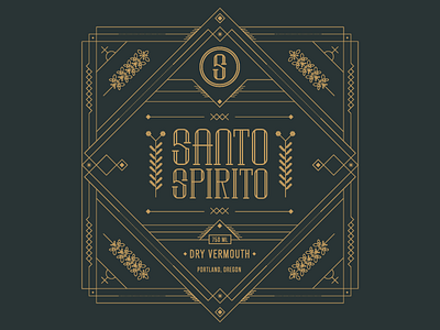 Santo Spirito Label R2 label linework santo spirito vector vermouth