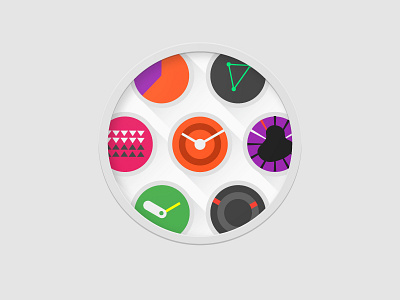 Ustwo Watch Faces Icon android design flat google icon logo material vector watch wear